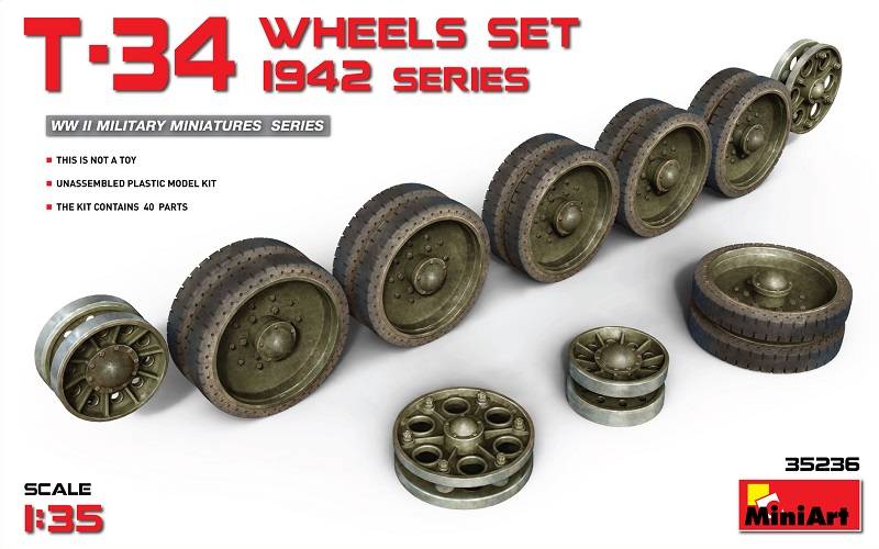 T-34 Wheels set. 1942 series