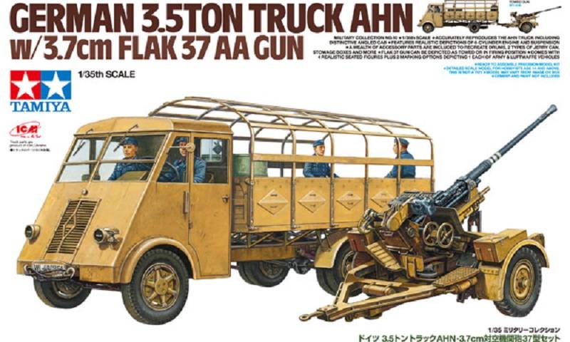 German 3.5ton Truck AHN w/3.7cm Flak 37 AA Gun