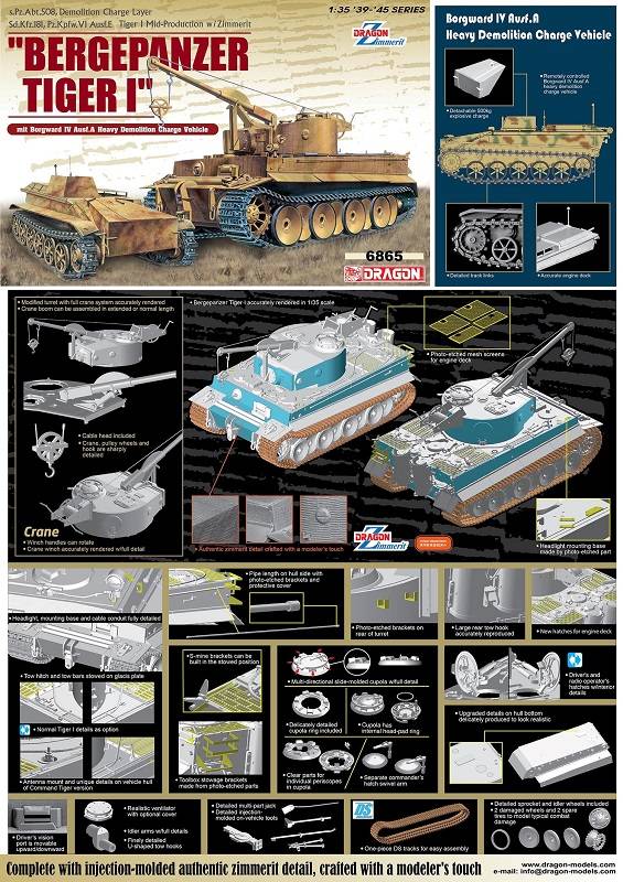 "Bergepanzer Tiger I" mit Borgward IV Ausf.A Heavy Demolition Charge Vehicle – Image 2