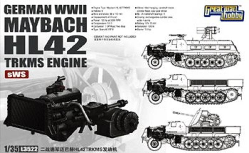 MOTEUR ALLEMAND MAYBACH HL42 TRKMS (pour sWS Half Track)