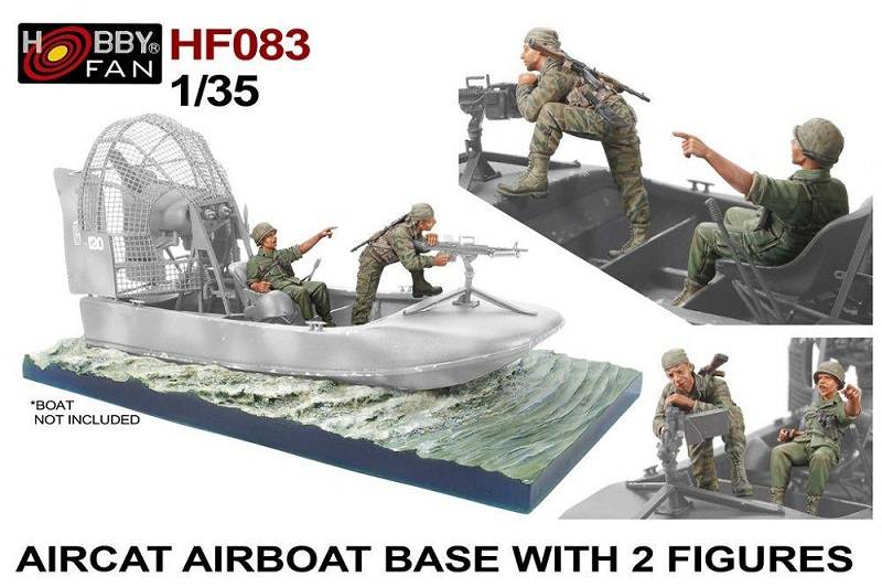 Aircat Airboat Base with 2 figures