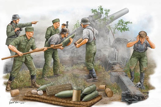 German s.FH 18 Field Howitzer Gun Crew – Image 2
