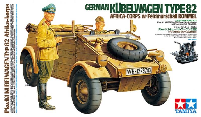 German Kübelwagen Type 82 Afrika-corps w.Feldmarchall Rommel