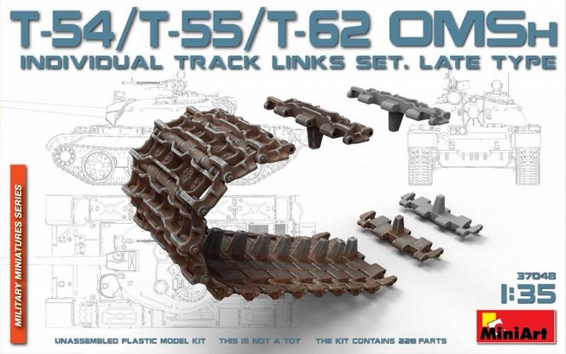 ENSEMBLE DE LIENS DE VOIE INDIVIDUELS T-54,T-55,T-62 OMSh. TYPE TARDIF