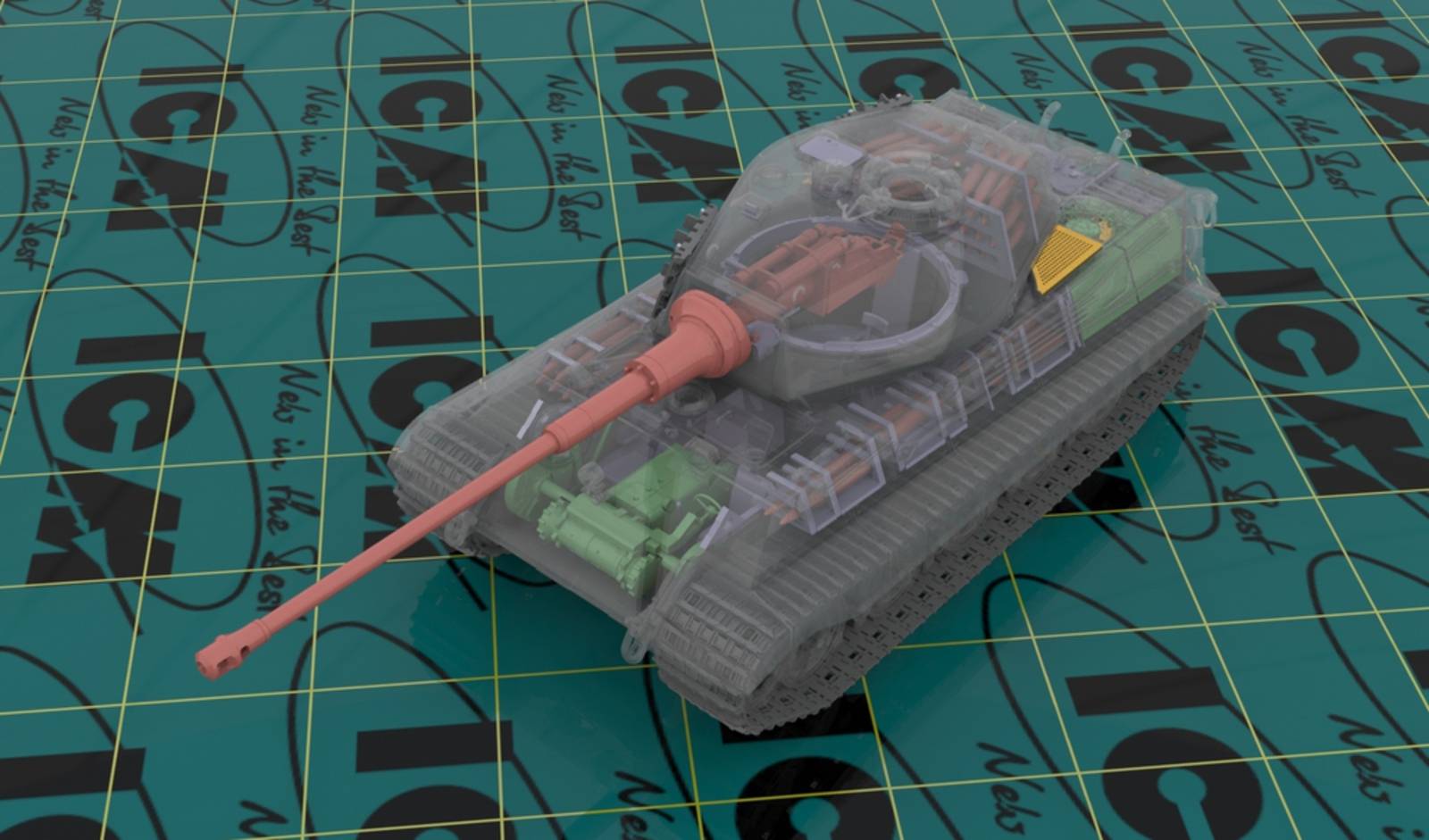 Pz.Kpfw.VI Ausf.B King Tiger (late production) with full interior WWII German Heavy Tank – Image 2