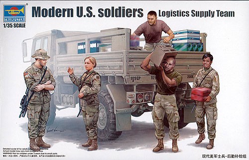 Modern U.S. soldiers Logistics Supply Team