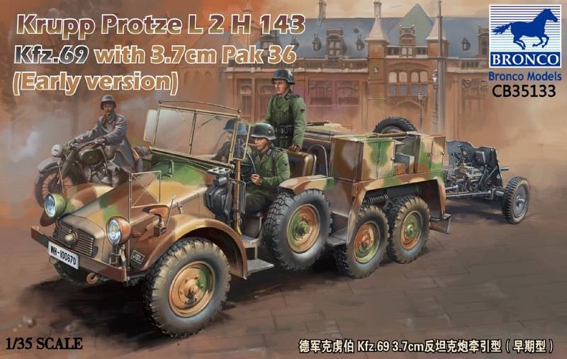 Krupp Protze Kfz.69 L 2 H 143 with 3.7cm Pak 36 (Early version)