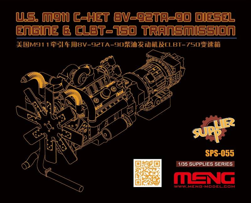 U.S. M911 C-HET 8V-92TA-90 Diesel Engine & CLBT-750 Transmission