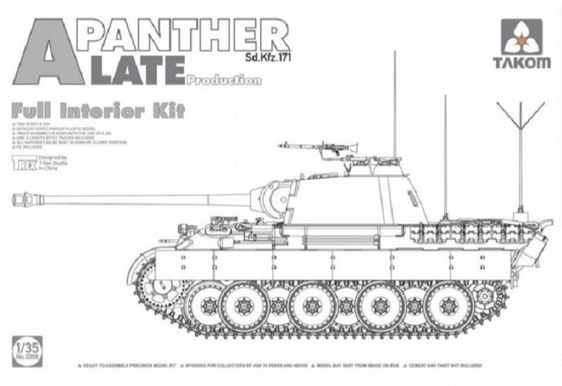 PANTHER Ausf.A Sd.Kfz.171/267 LATE PROD.FULL INTERIOR 2 IN 1
