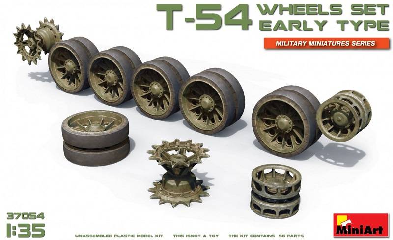 T-54 WHEELS SET. EARLY TYPE