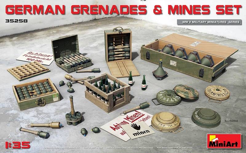 GERMAN GRENADES & MINES SET