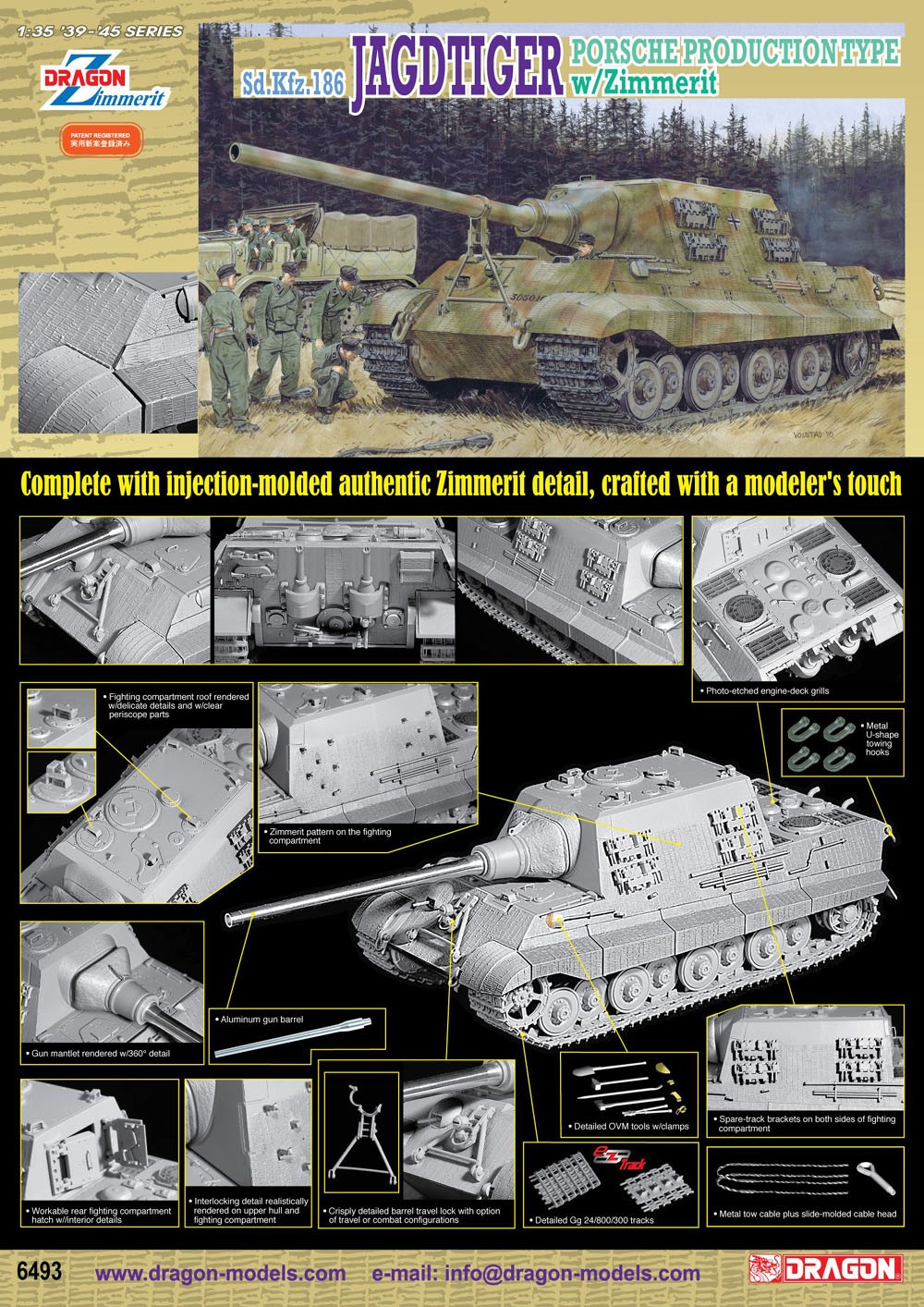 Sd.Kfz.186 JAGDTIGER Porche production type w/Zimmerit