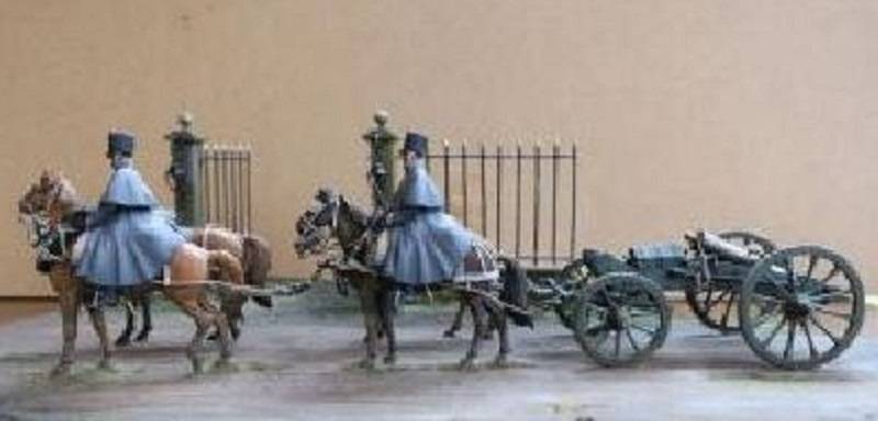 LE TRAIN D’ARTILLERIE DE LA LIGNE EN MANTEAU - 1812