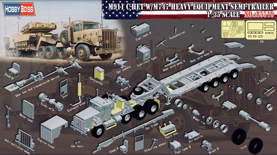 M911 C-HET w/m747 Heavy Equipment Semi-Trailer – Image 14