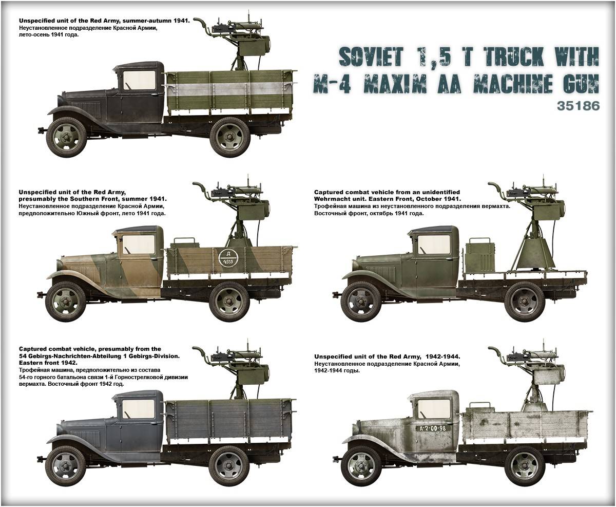 SOVIET 1,5 t. TRUCK w/ M-4 Maxim AA Machine Gun – Image 10