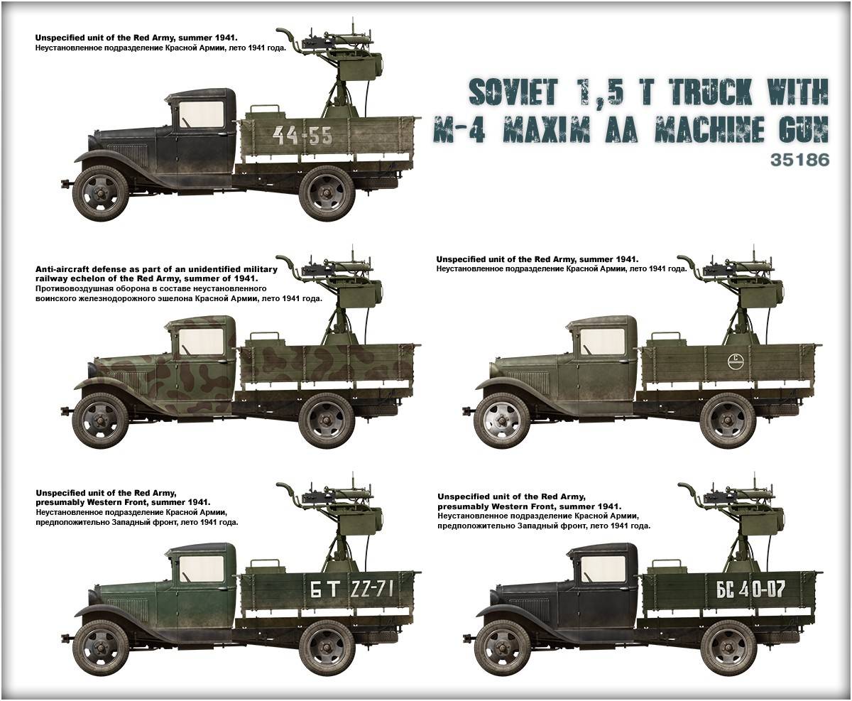 SOVIET 1,5 t. TRUCK w/ M-4 Maxim AA Machine Gun – Image 11