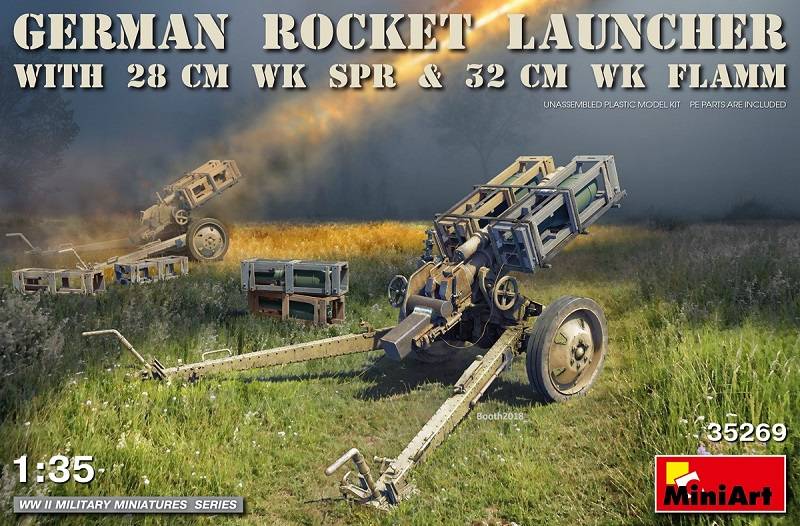 GERMAN ROCKET LAUNCHER with 28cm WK Spr & 32cm WK Flamm