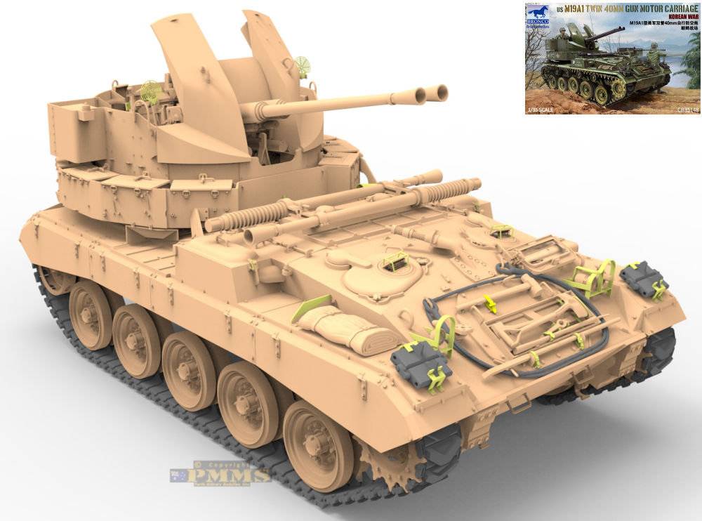 US M19A1 Twin 40 MM Gun Motor Carriage Korean War – Image 2