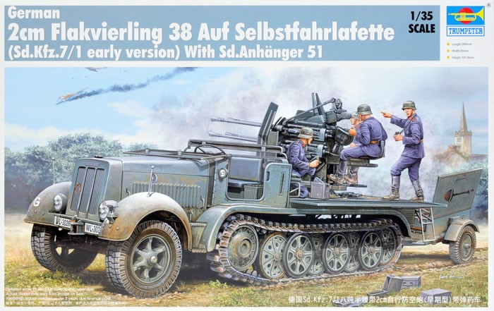 2 cm FLAKVIERLING 38 Auf Selbstfahrlafette (Sd.Kfz. 7/1 early version) with Sd.Anhänger 51 – Image 2