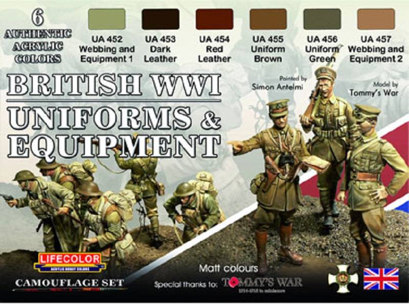 Peinture British WWI Uniforms & Equipment 6X22 ml