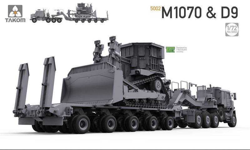 M1070 & M1000 w/D9R U.S. 70 Ton Tank Transporter w/Bulldozer – Image 2