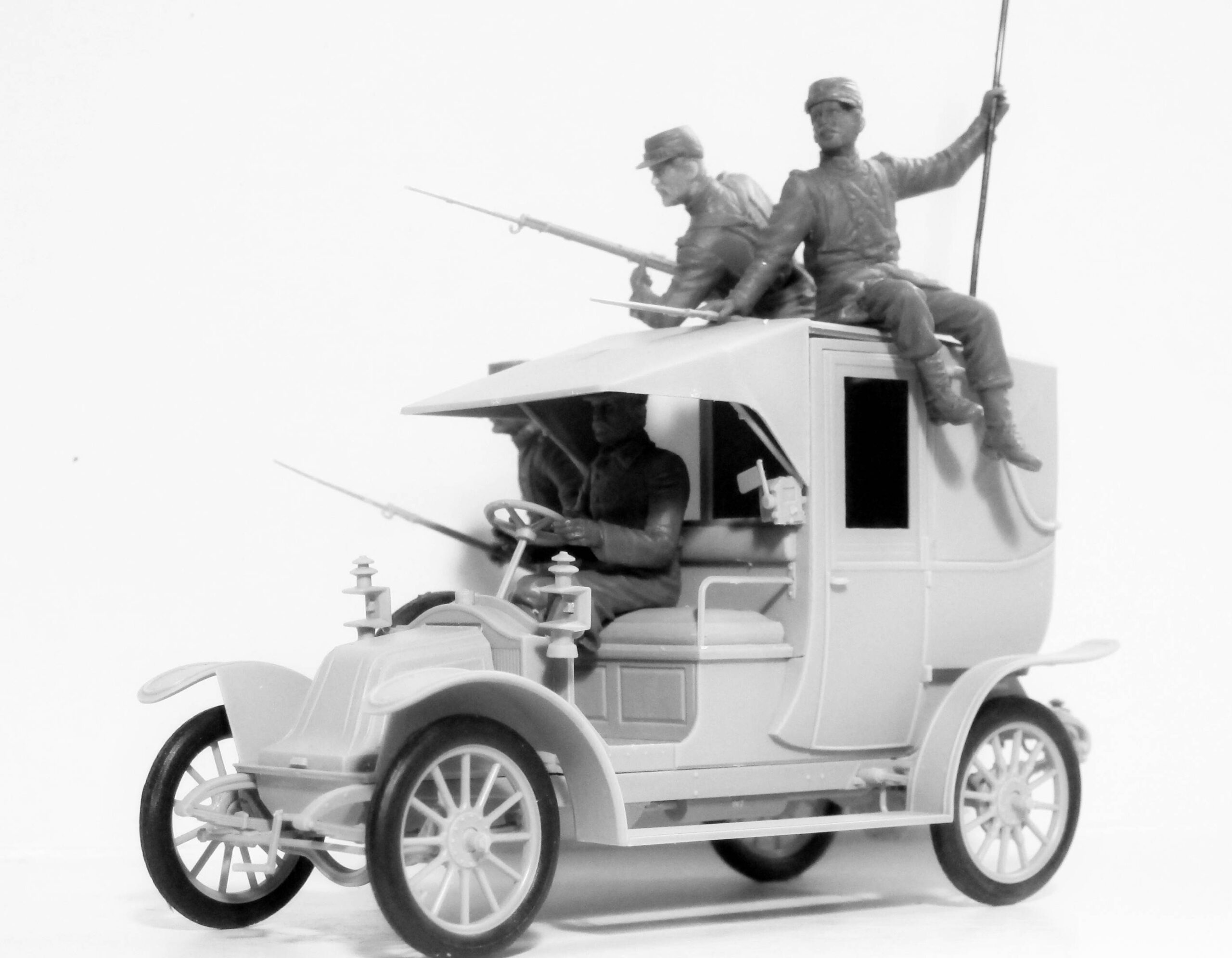 BATTLE OF THE MARNE (1914) TAXI CAR WITH FRENCH INFANTRY – Image 4