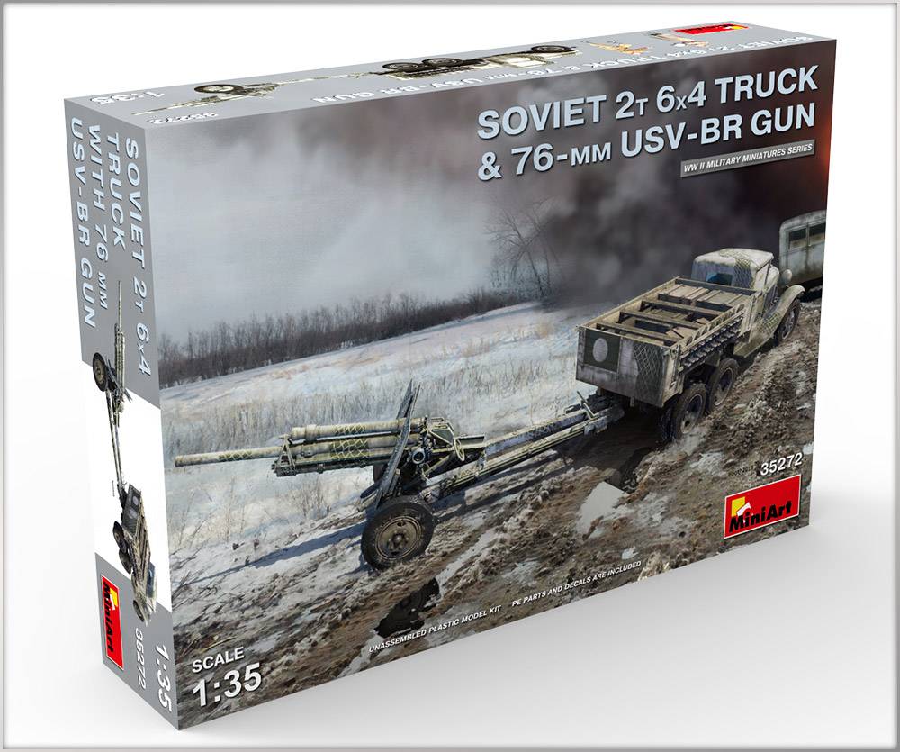 SOVIET 2T 6X4 TRUCK & 76-mm USV-BR GUN – Image 2