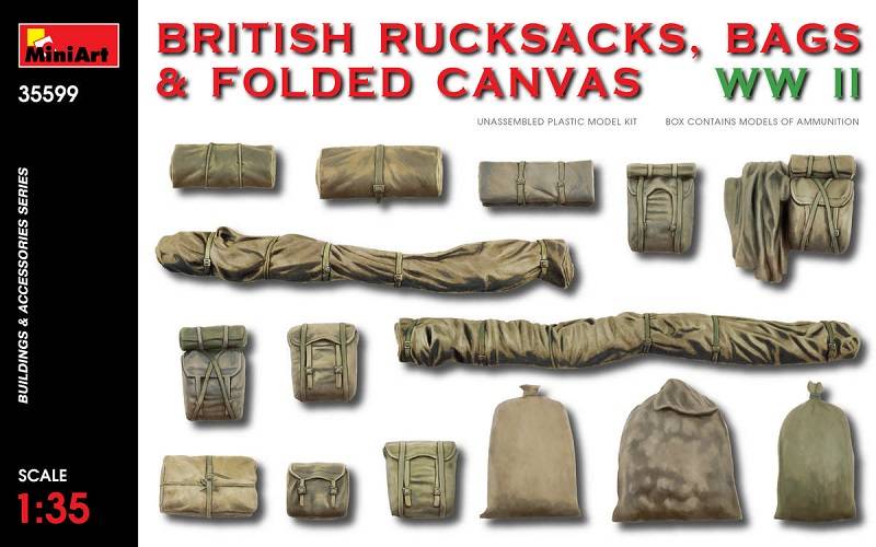 SACS À DOS, SACS & TOILES PLIÉES BRITANNIQUES WW2