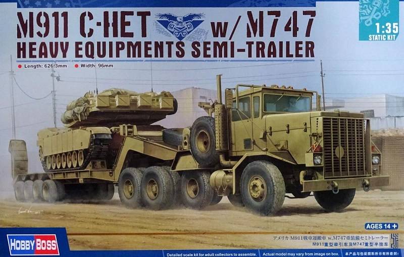 M911 C-HET w/m747 Heavy Equipment Semi-Trailer