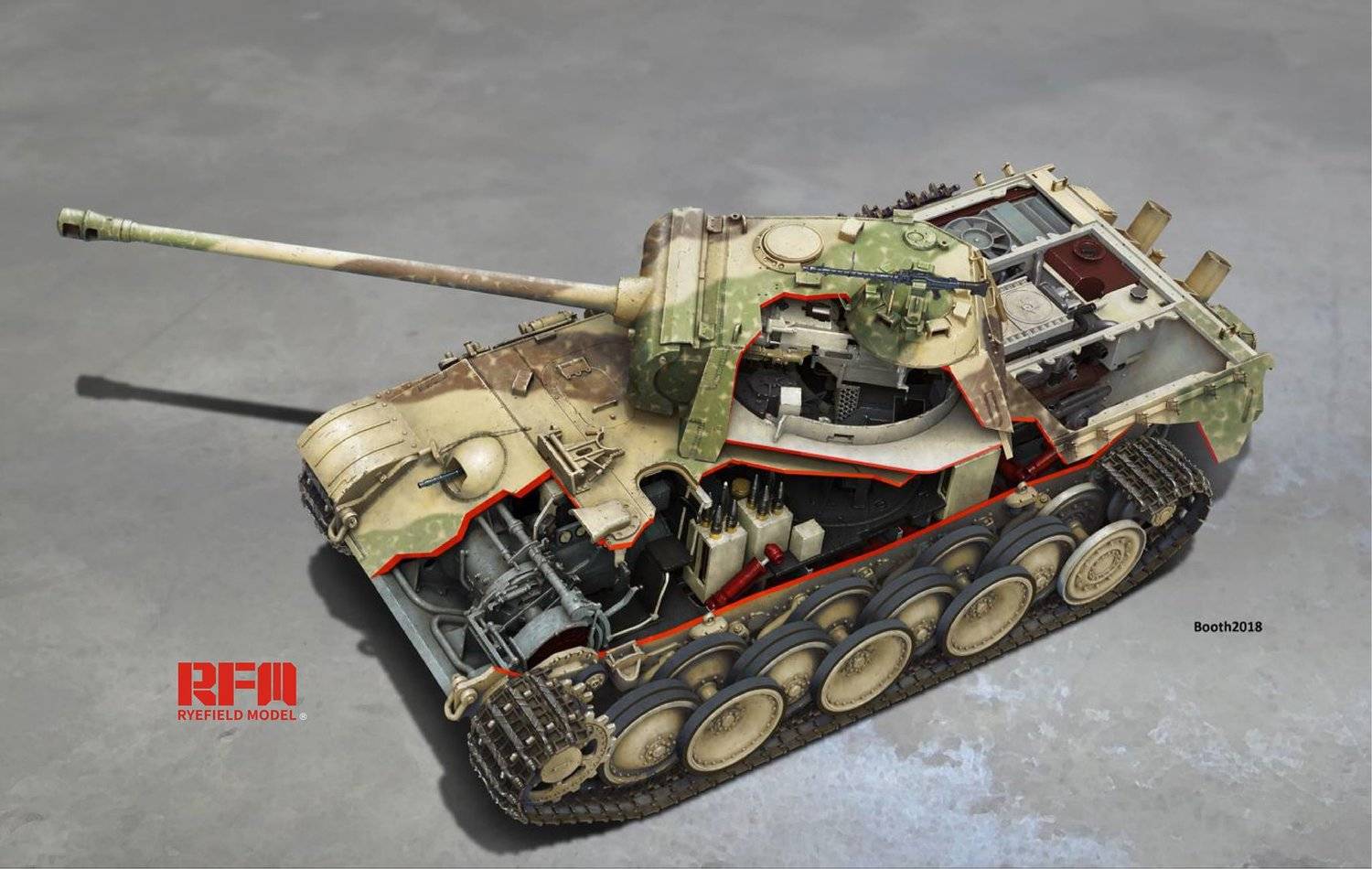 Panther Ausf.G with full interior & cut away parts – Image 2