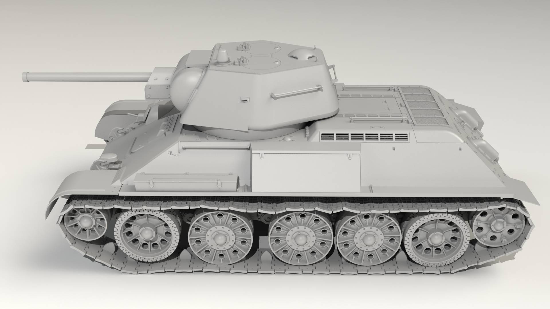 Pz.Kpfw. T-34-747(r) WWII German Medium Tank – Image 4