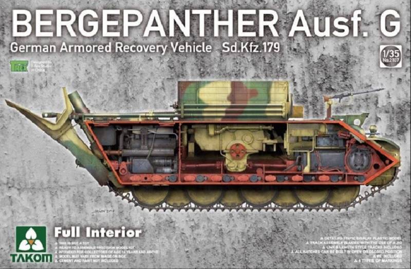 Bergepanther Ausf.G German Armored Recovery Vehicle Sd.Kfz.179 w/full interior