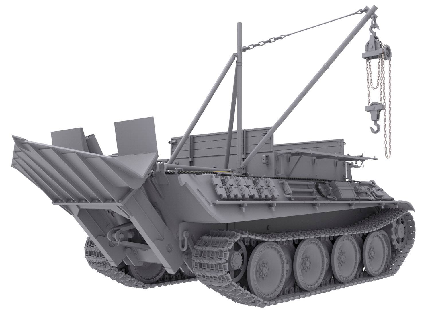 Bergepanther Ausf.G German Armored Recovery Vehicle Sd.Kfz.179 w/full interior – Image 3