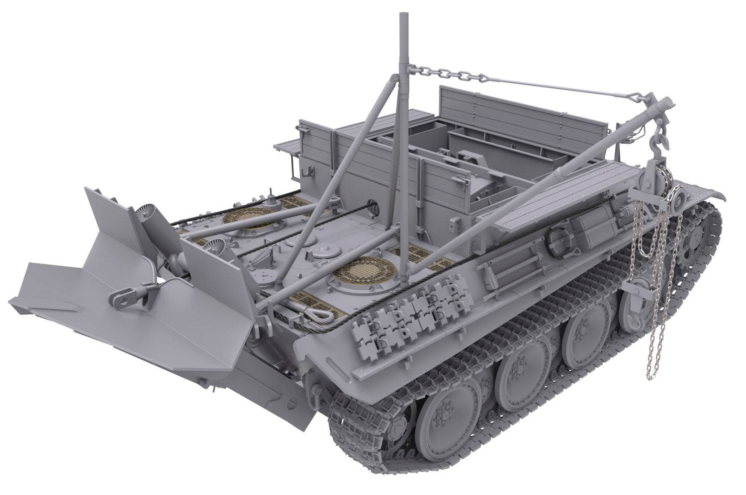 Bergepanther Ausf.G German Armored Recovery Vehicle Sd.Kfz.179 w/full interior – Image 4