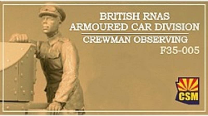 British RNAS Armoured Car Division Crewman Observing