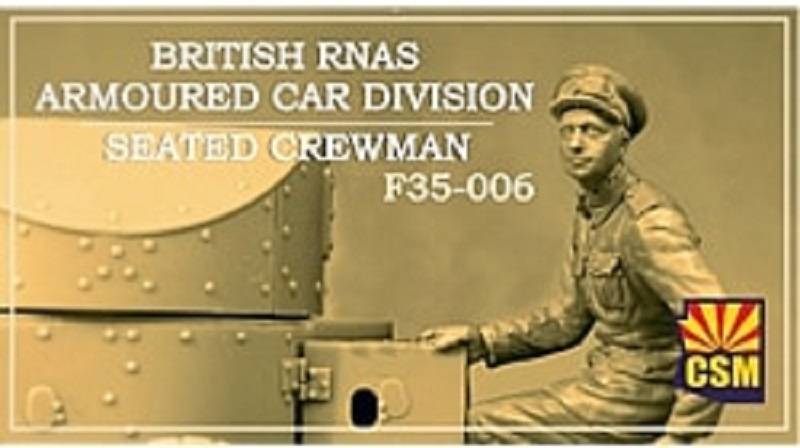 British RNAS Armoured Car Division seated crewman