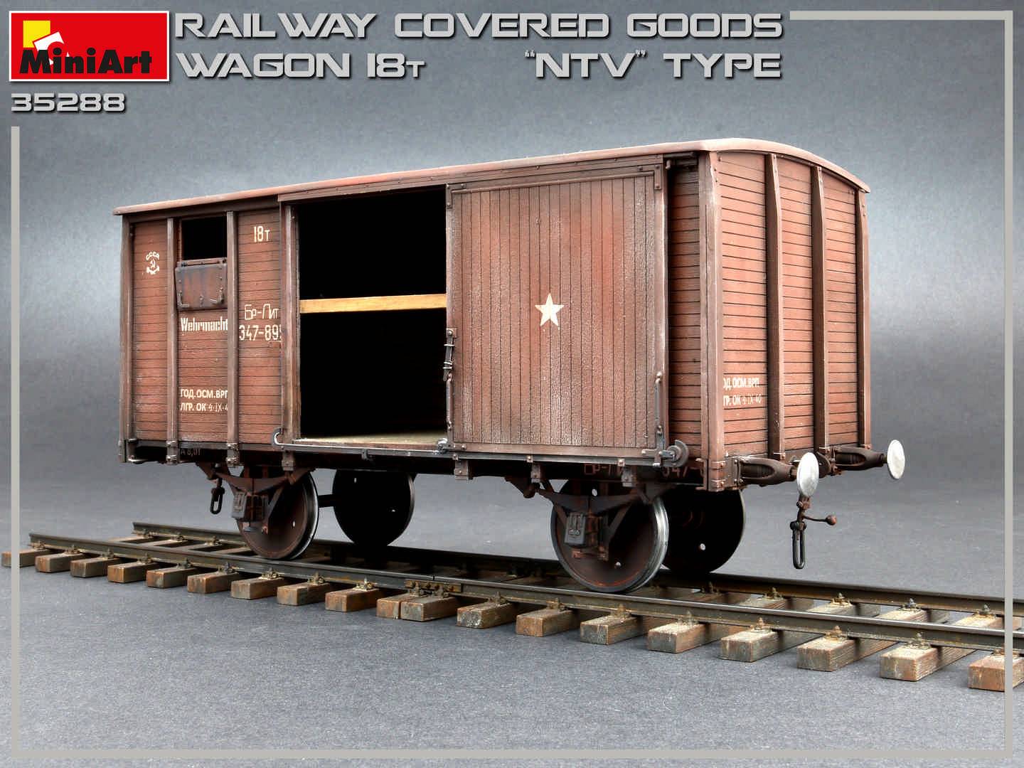 RAILWAY COVERED GOODS WAGON 18t “NTV” TYPE – Image 2