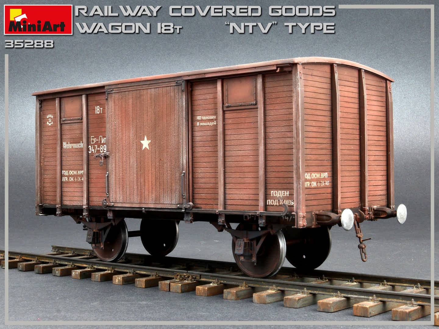 RAILWAY COVERED GOODS WAGON 18t “NTV” TYPE – Image 3