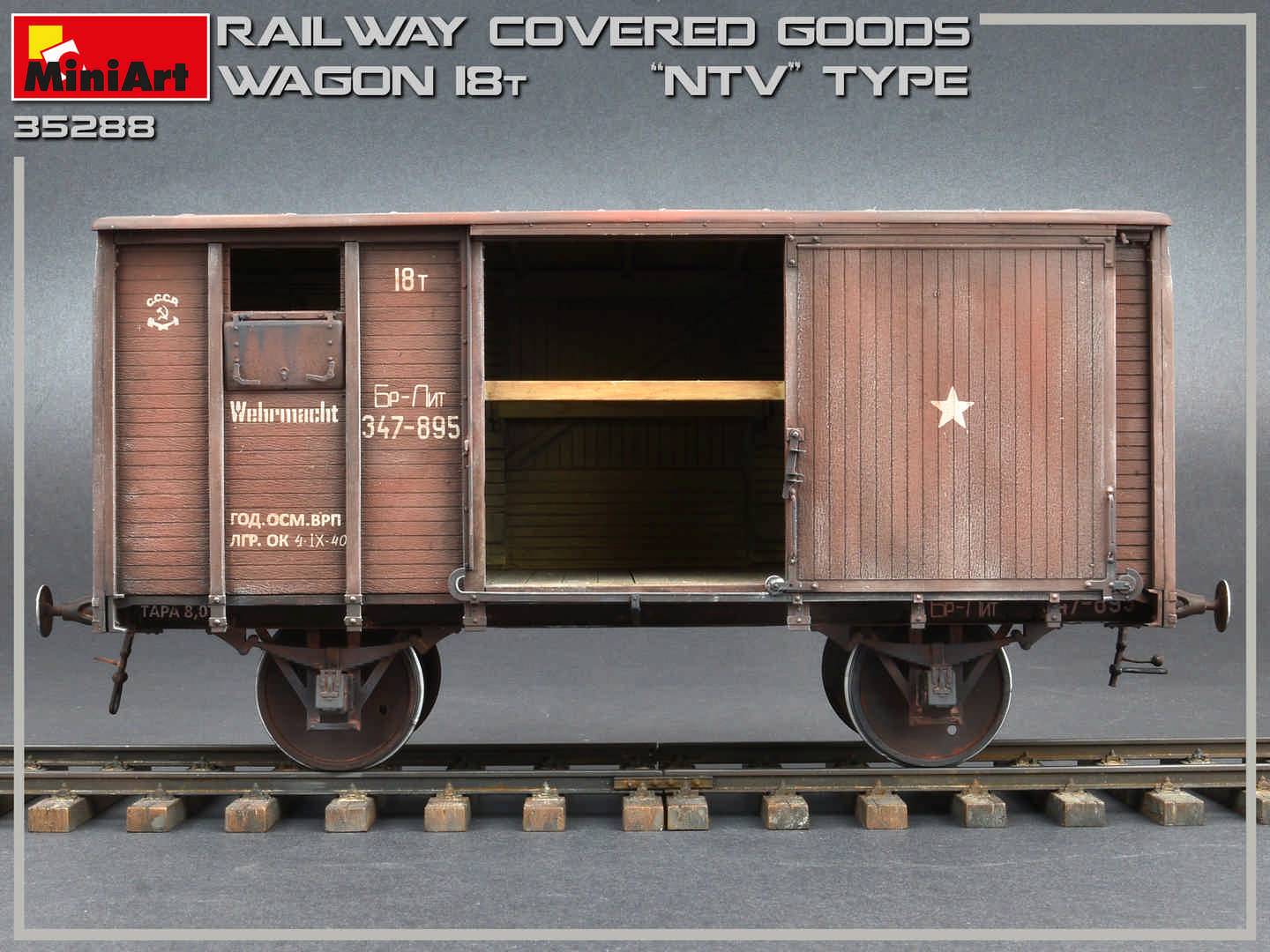 RAILWAY COVERED GOODS WAGON 18t “NTV” TYPE – Image 4