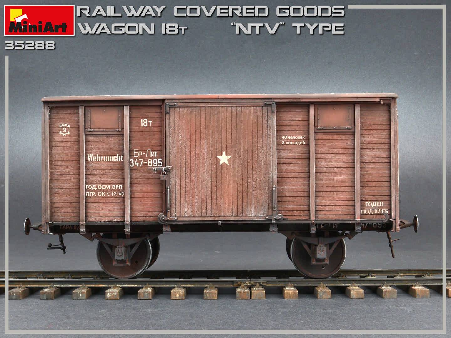 RAILWAY COVERED GOODS WAGON 18t “NTV” TYPE – Image 5