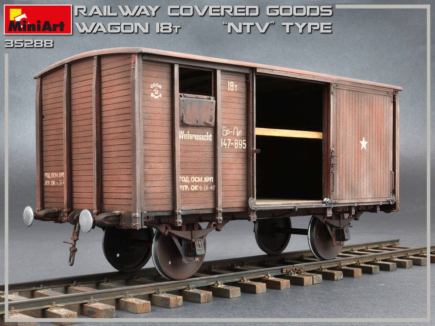 RAILWAY COVERED GOODS WAGON 18t “NTV” TYPE – Image 6