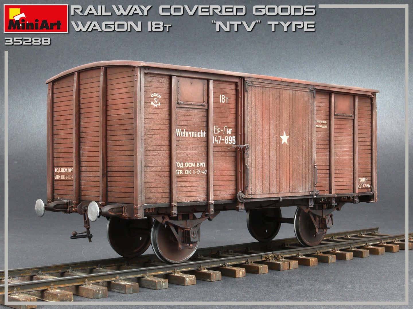 RAILWAY COVERED GOODS WAGON 18t “NTV” TYPE – Image 7