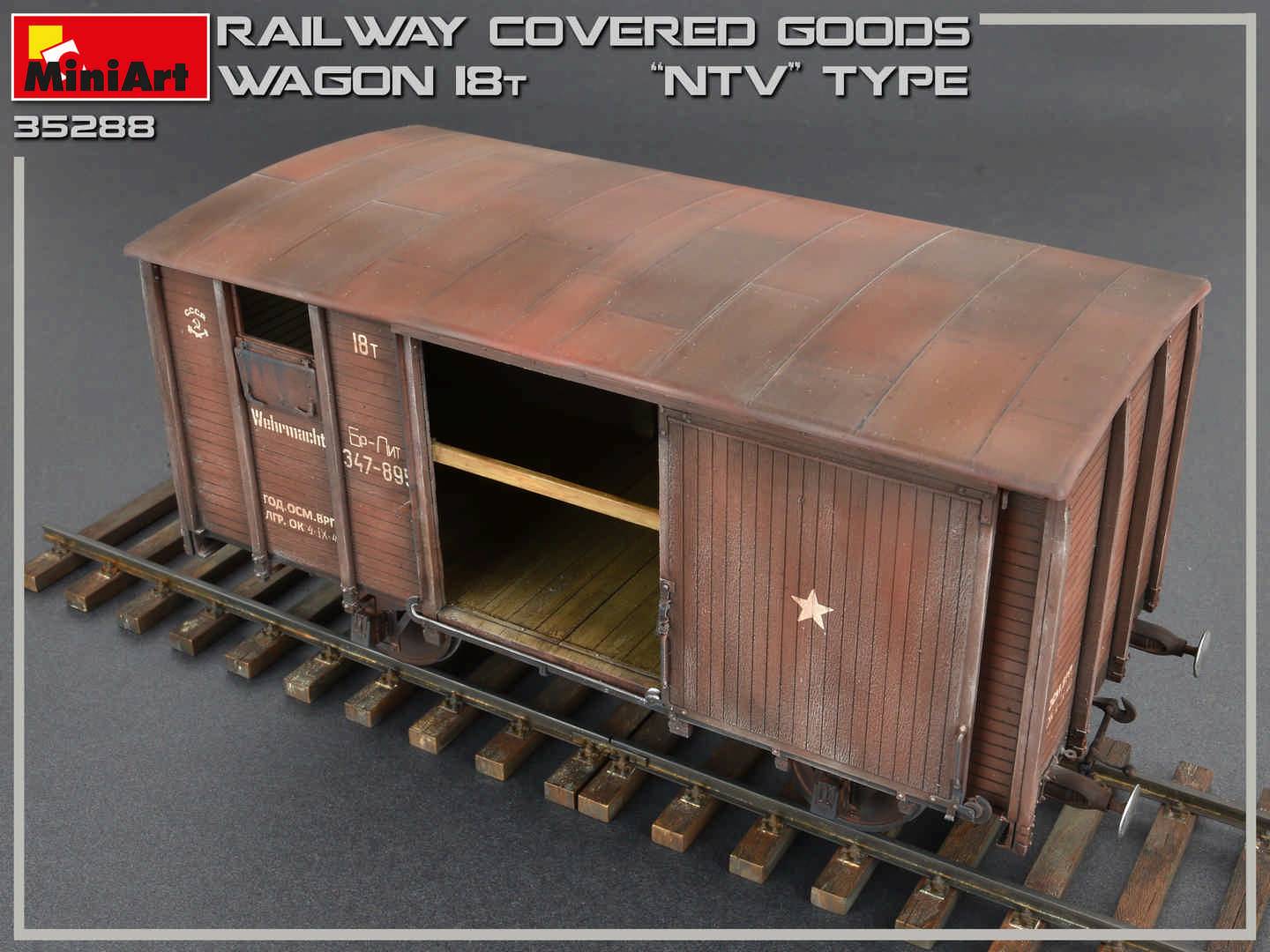 RAILWAY COVERED GOODS WAGON 18t “NTV” TYPE – Image 8