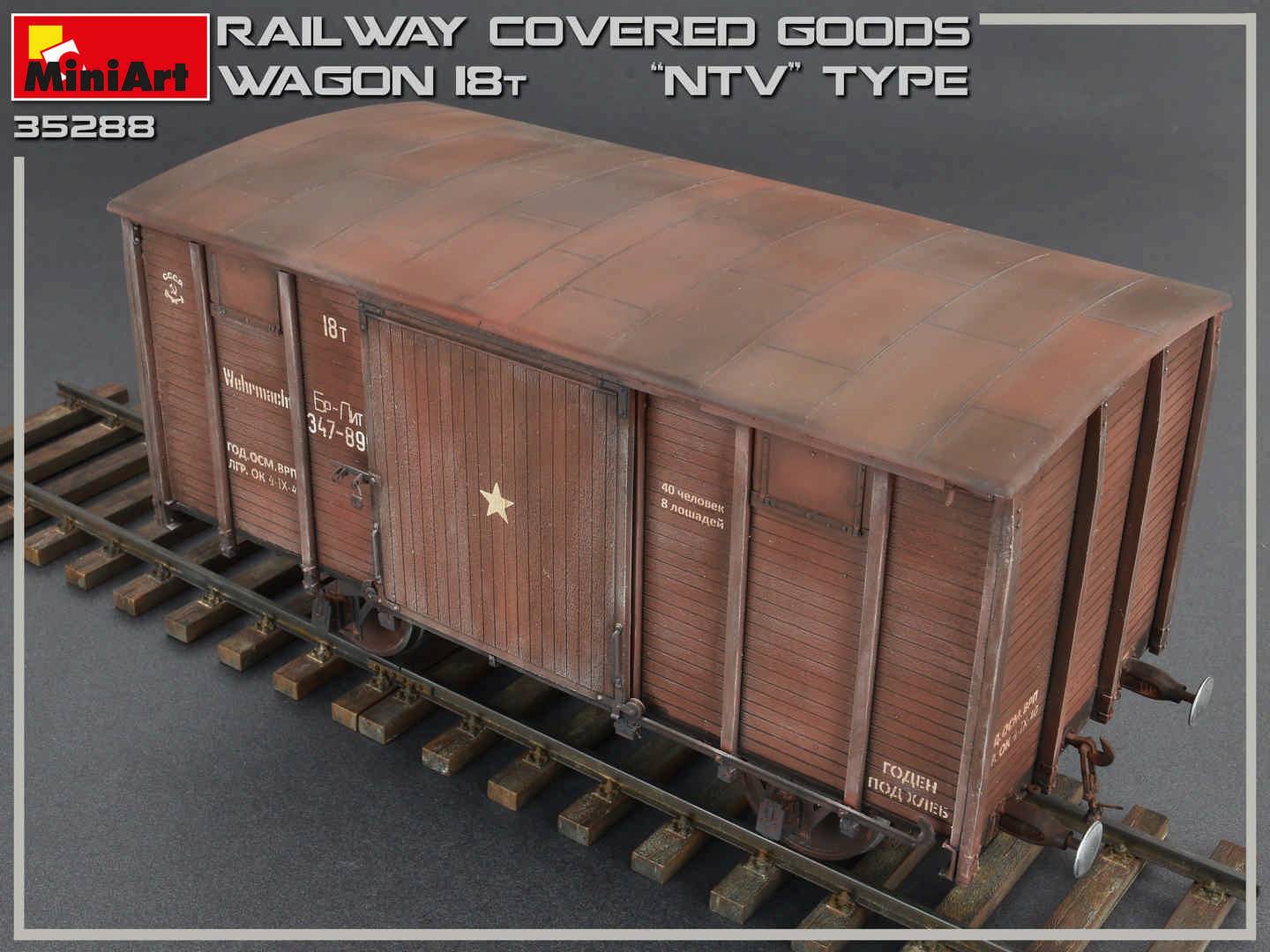 RAILWAY COVERED GOODS WAGON 18t “NTV” TYPE – Image 9