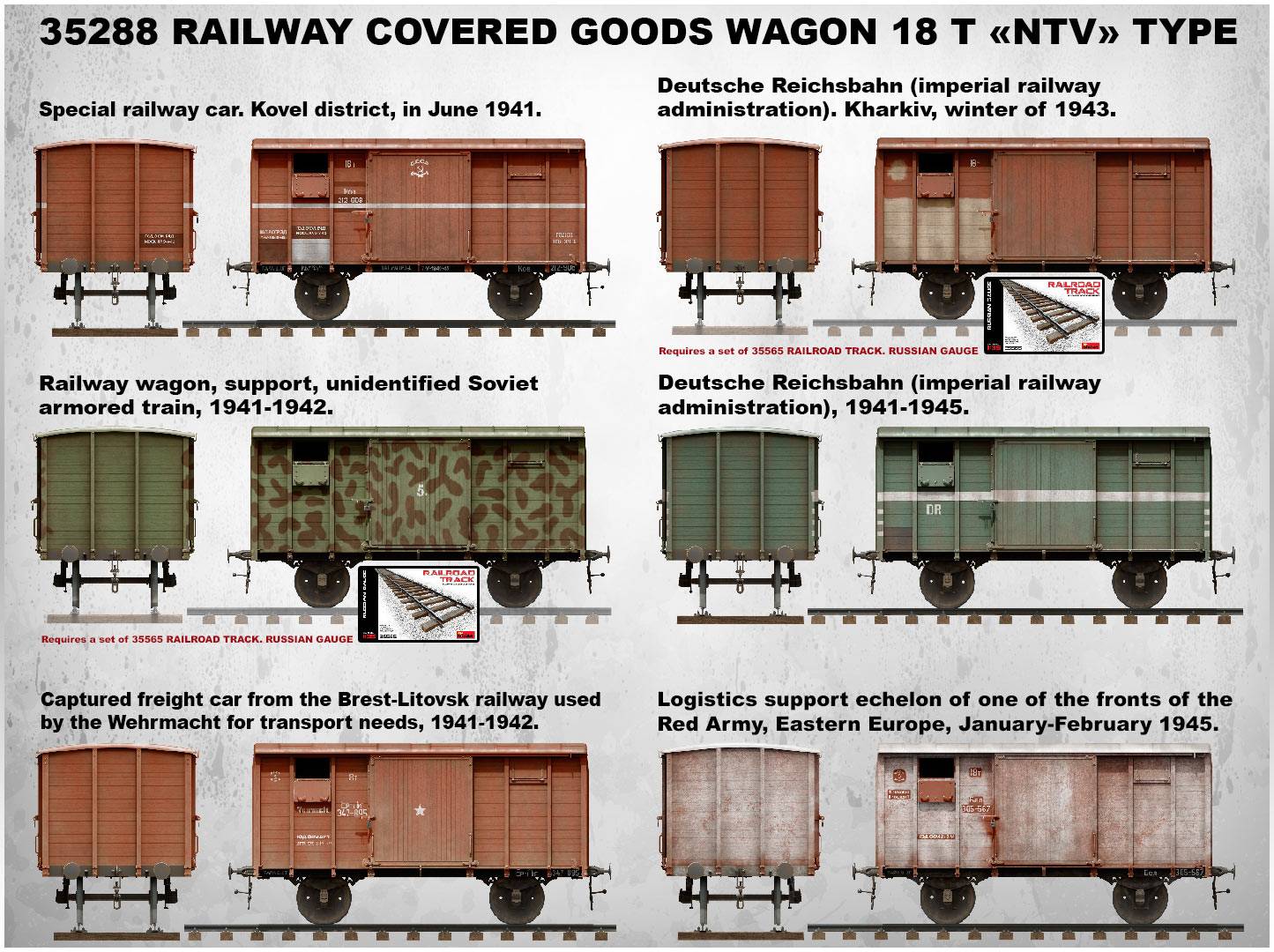 RAILWAY COVERED GOODS WAGON 18t “NTV” TYPE – Image 12