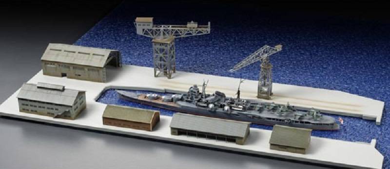 Japanese Aircraft Carrying Cruiser Mogami Naval Port Scenery Set – Image 2