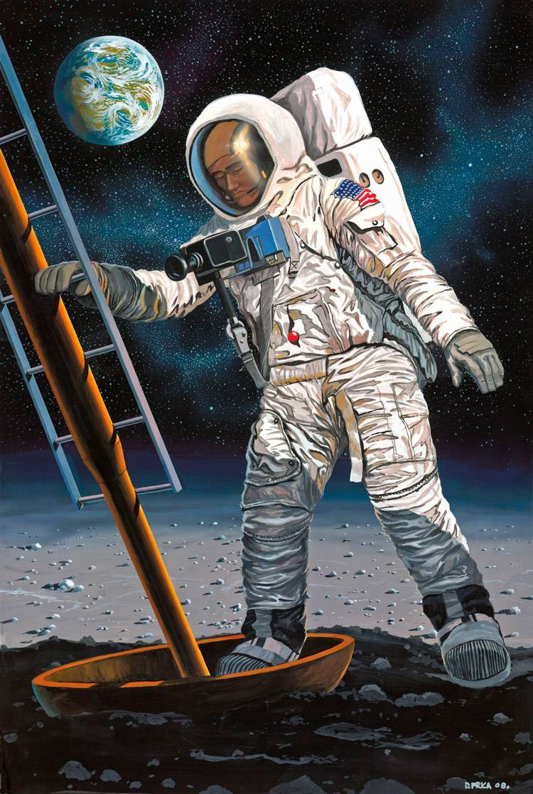Apollo 11 Astronaut on the Moon – Image 8