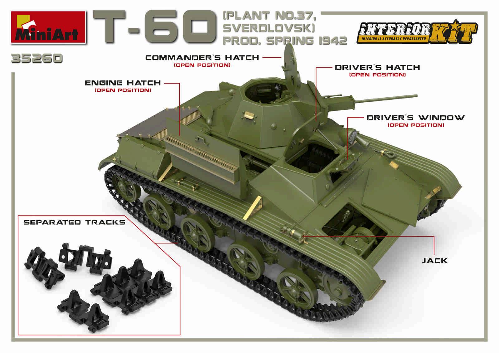 T-60 PLANT N.37, SVERDLOVSK PROD. SPRING 1942. INTERIOR KIT – Image 7