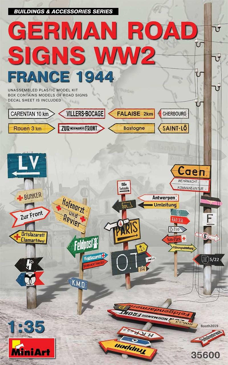 GERMAN ROAD SIGNS WW2 (FRANCE 1944)