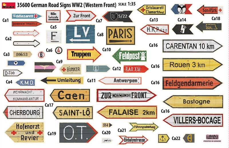 GERMAN ROAD SIGNS WW2 (FRANCE 1944) – Image 8